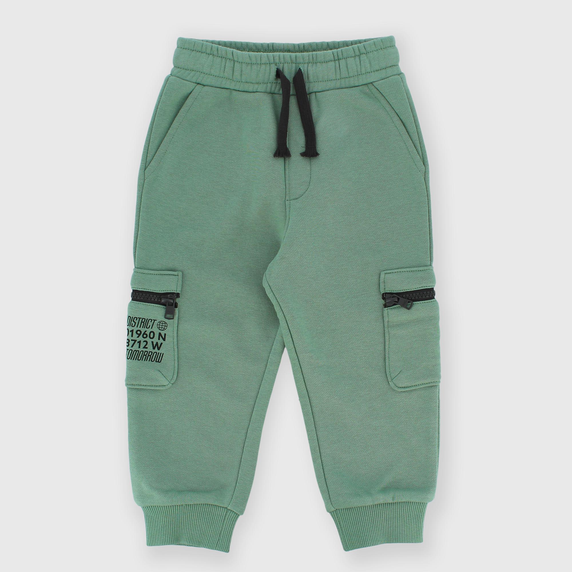 Boy's fleece trousers, green