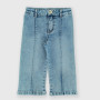 Pantalón de tejido vaquero de niña, azul Pantalón de tejido vaquero de niña, azul