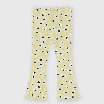 Leggings canalé para niña, amarillo Leggings canalé para niña, amarillo