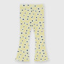 Girl's ribbed leggings, yellow Girl's ribbed leggings, yellow