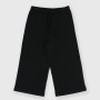 Pantalón de tejido seersucker para niña, negro Pantalón de tejido seersucker para niña, negro