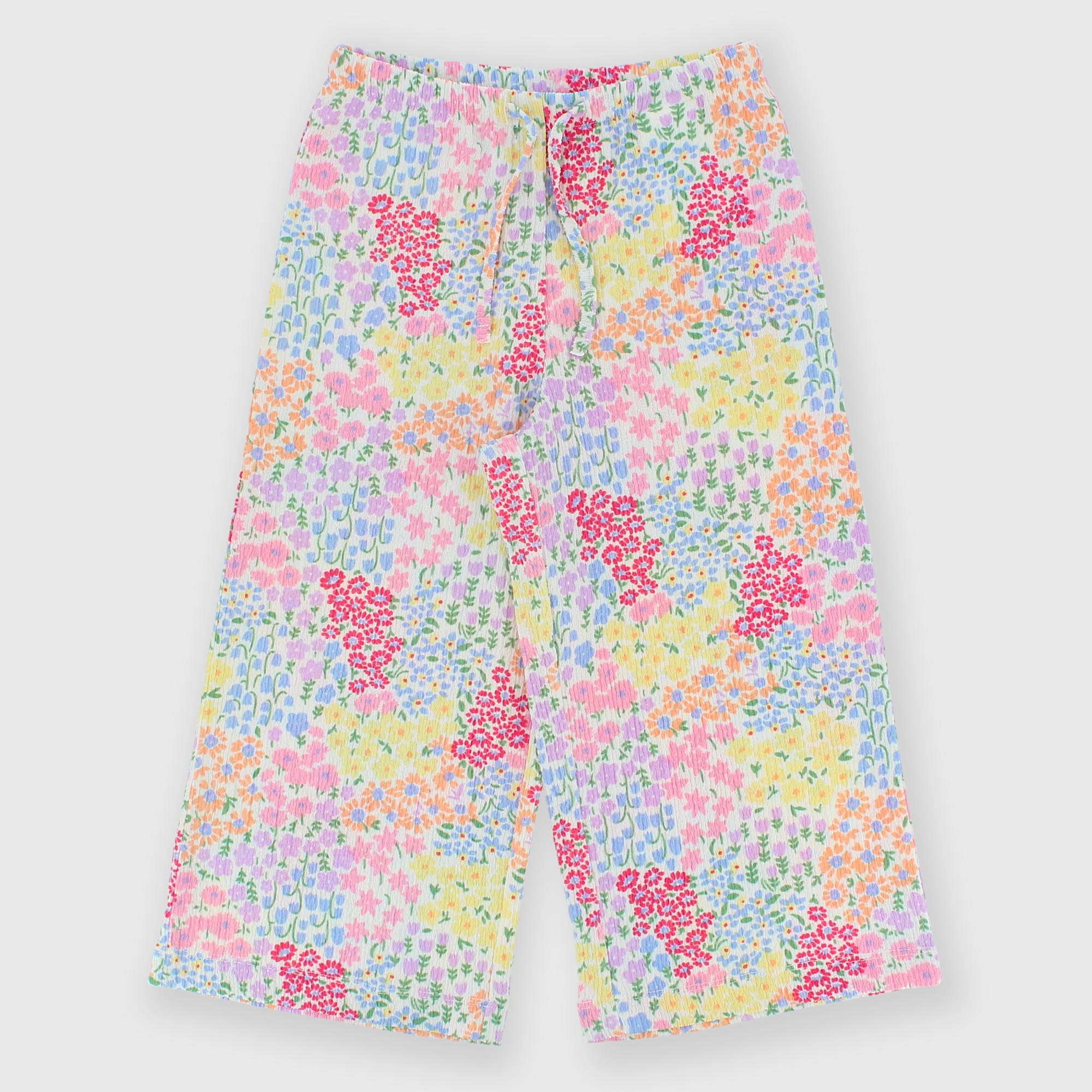 БРЮКИ ИЗ СИРСАКЕРА ДЛЯ ДЕВОЧЕК, БЕЛЫЙ