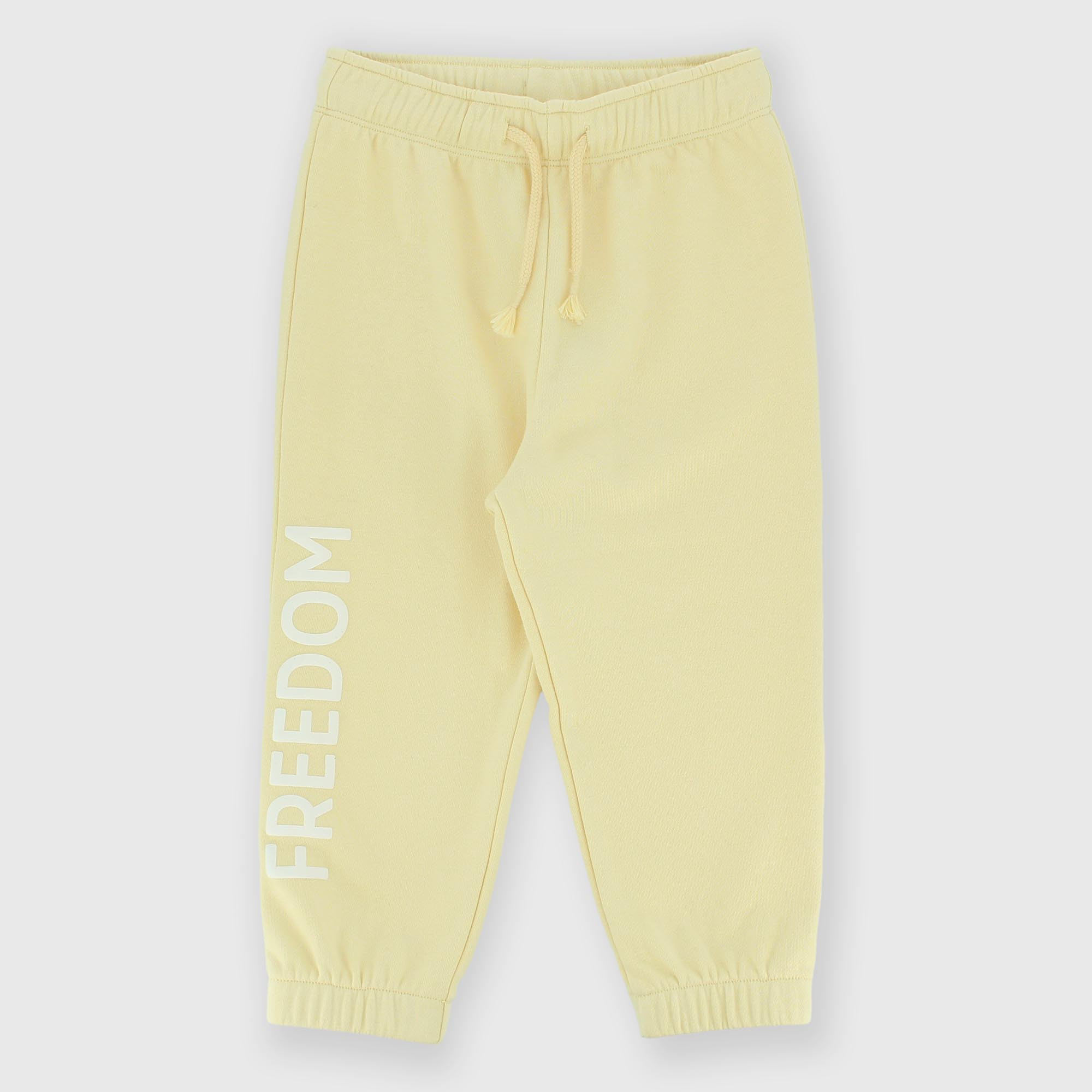 Pantalón de felpa para niña, beige