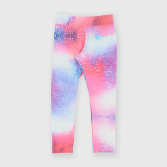 Leggings de tejido técnico para niña, blanco Leggings de tejido técnico para niña, blanco