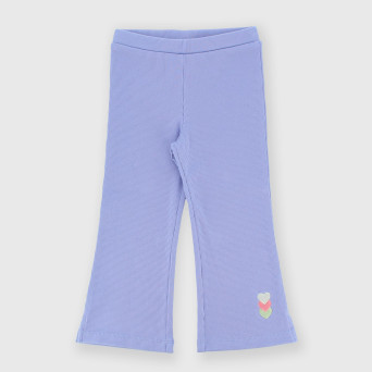 Leggings canalé para niña, morado Leggings canalé para niña, morado