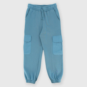 Boy's fleece trousers, blue Boy's fleece trousers, blue
