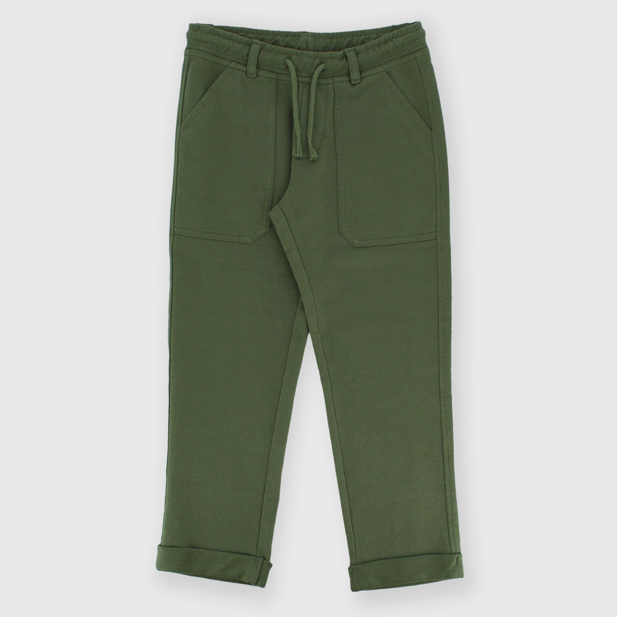 Pantalón de tejido tipo sudadera de niño, verde