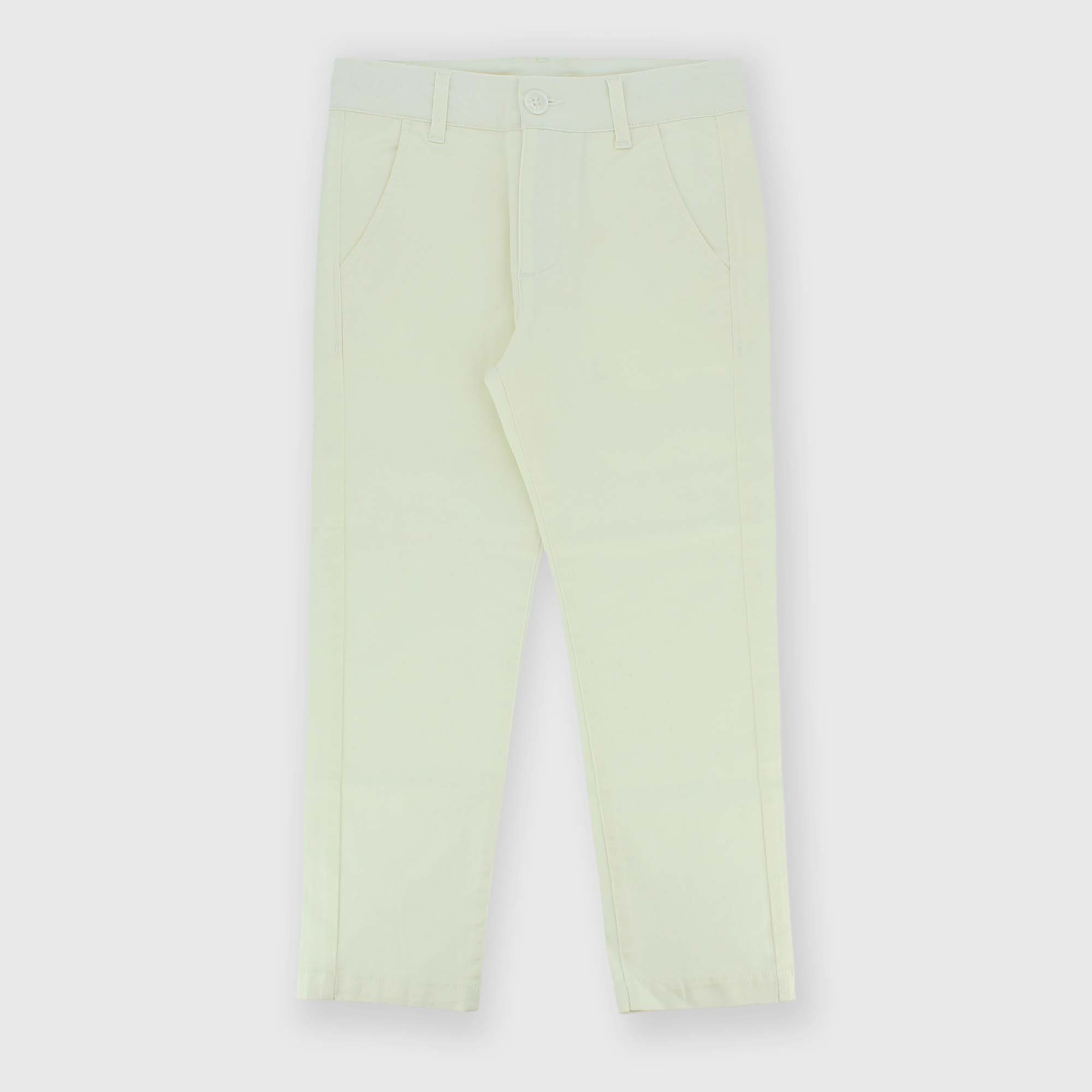Pantalón de gabardina para niño, blanco