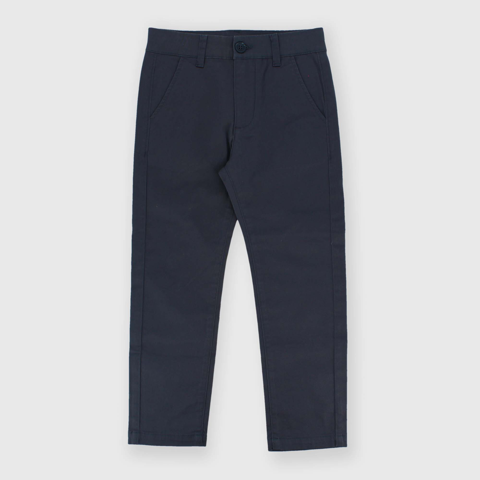 Pantalón de tejido gabardina de niño, azul