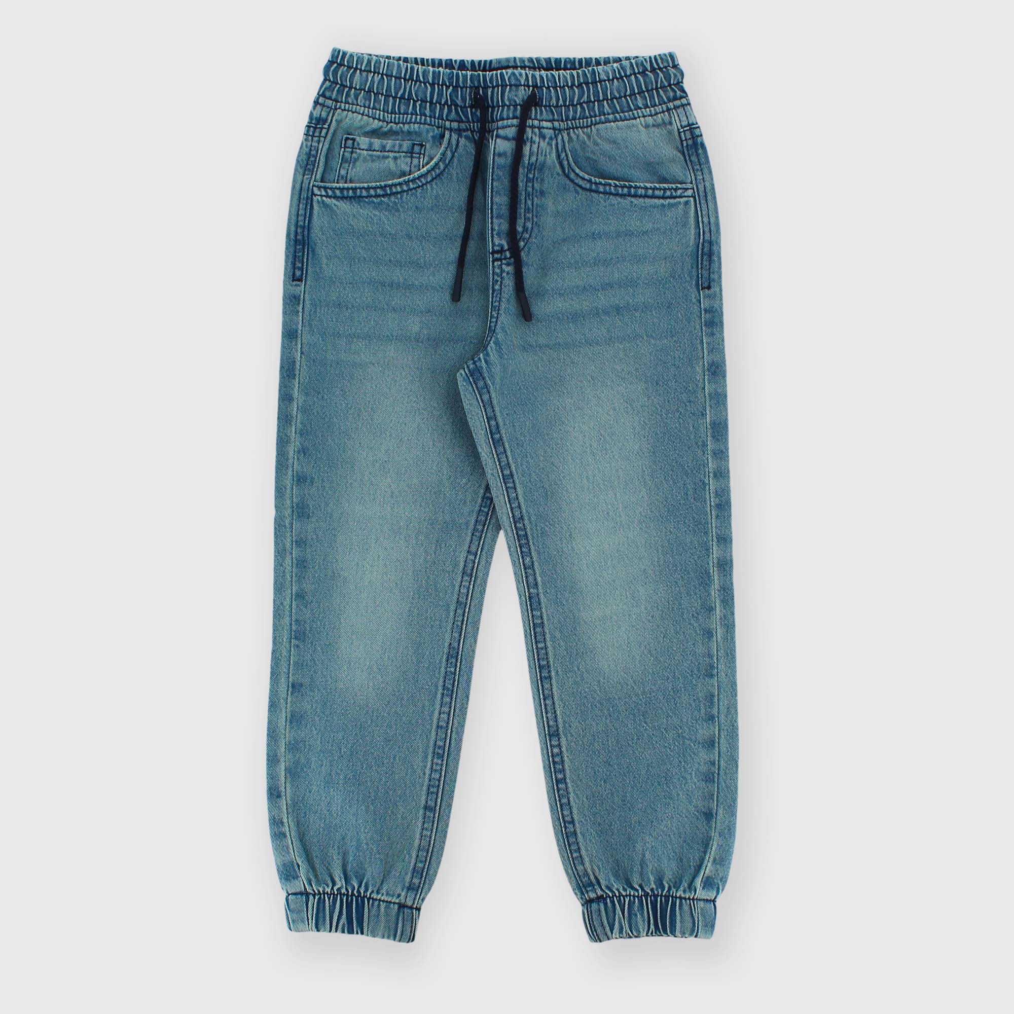 Pantalón de tejido vaquero de niño, azul