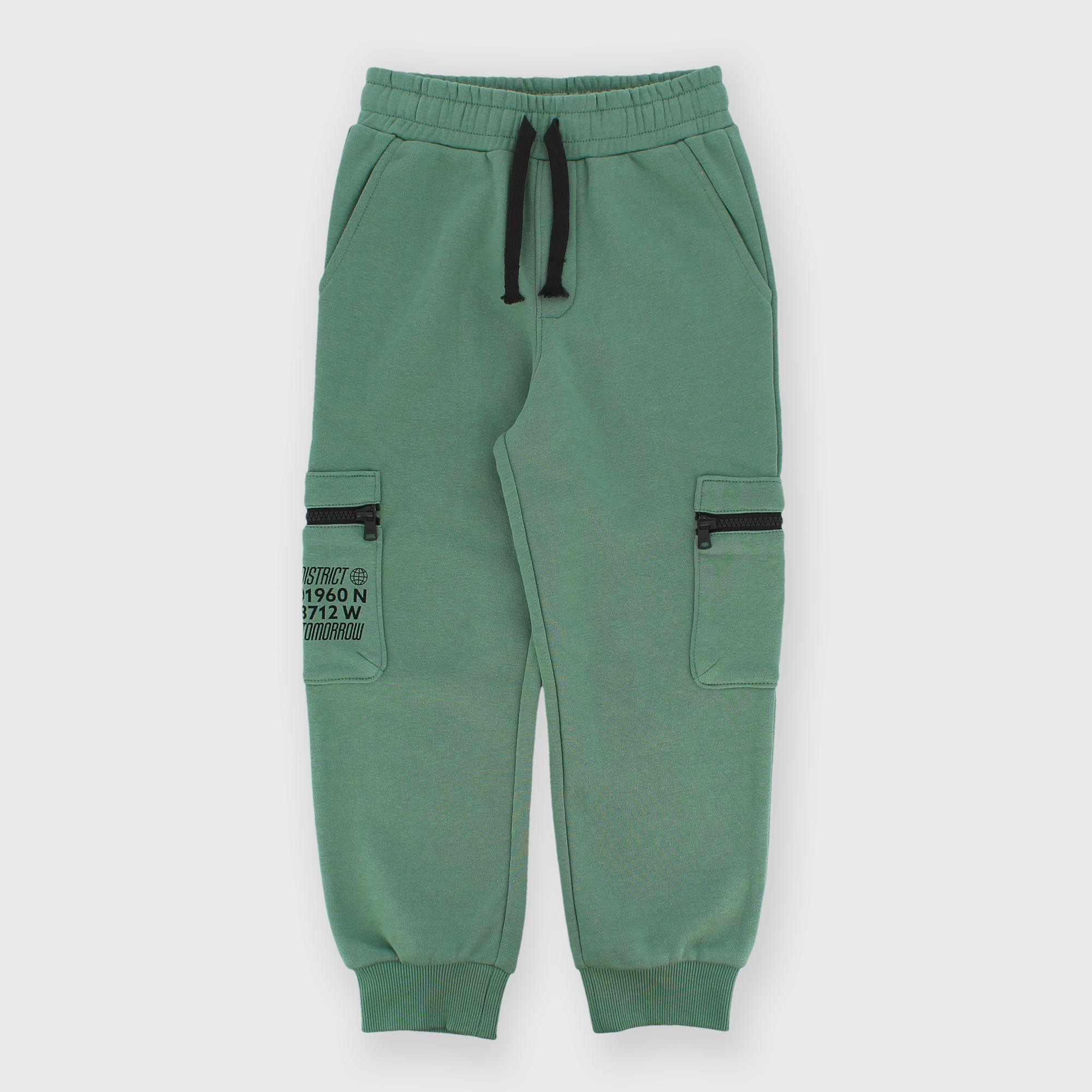 Boy's fleece trousers, green