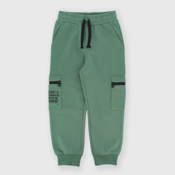 Boy's fleece trousers, green Boy's fleece trousers, green
