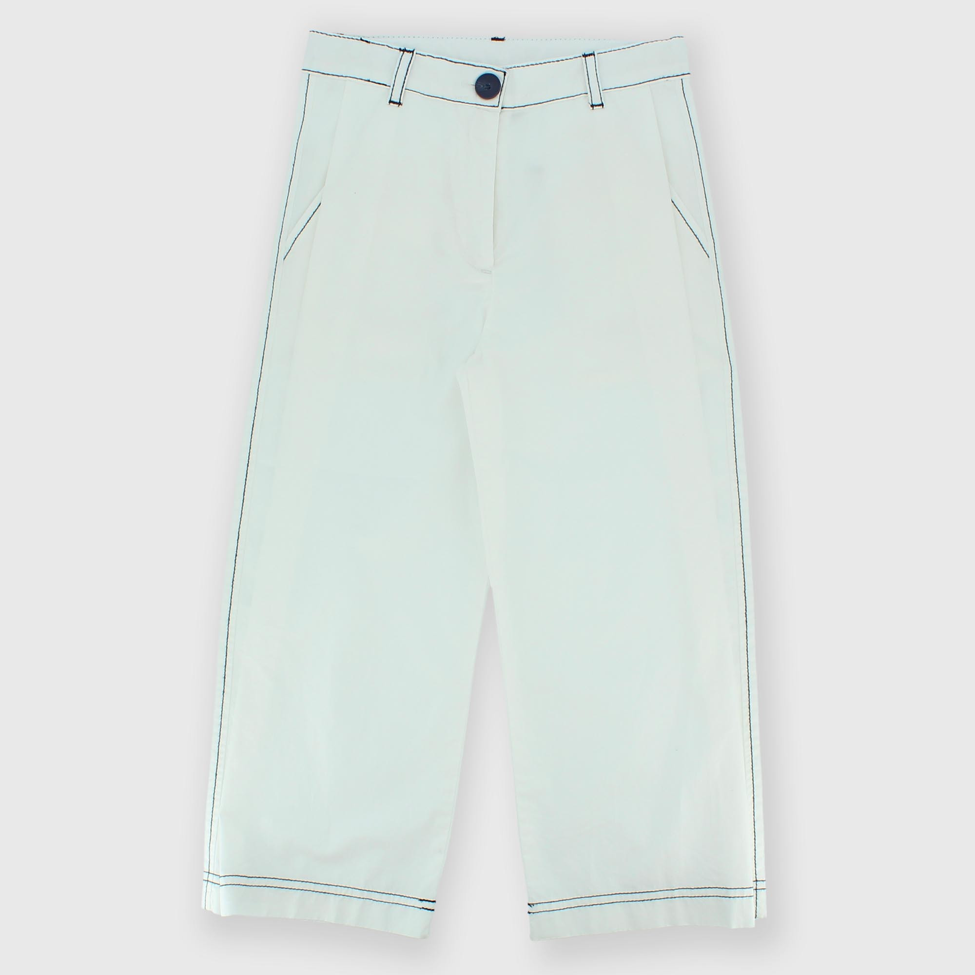 Girl's coton trousers, white