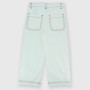 Pantalon en coton pour fille, blanc Pantalon en coton pour fille, blanc