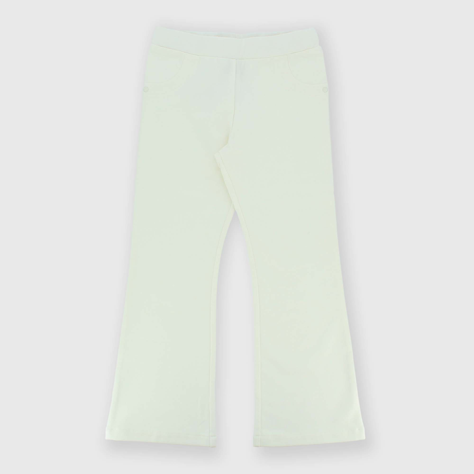 Pantalon en molleton  fille, blanc