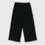 Girl's seersucker trousers, black Girl's seersucker trousers, black