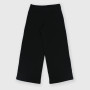 Girl's seersucker trousers, black Girl's seersucker trousers, black