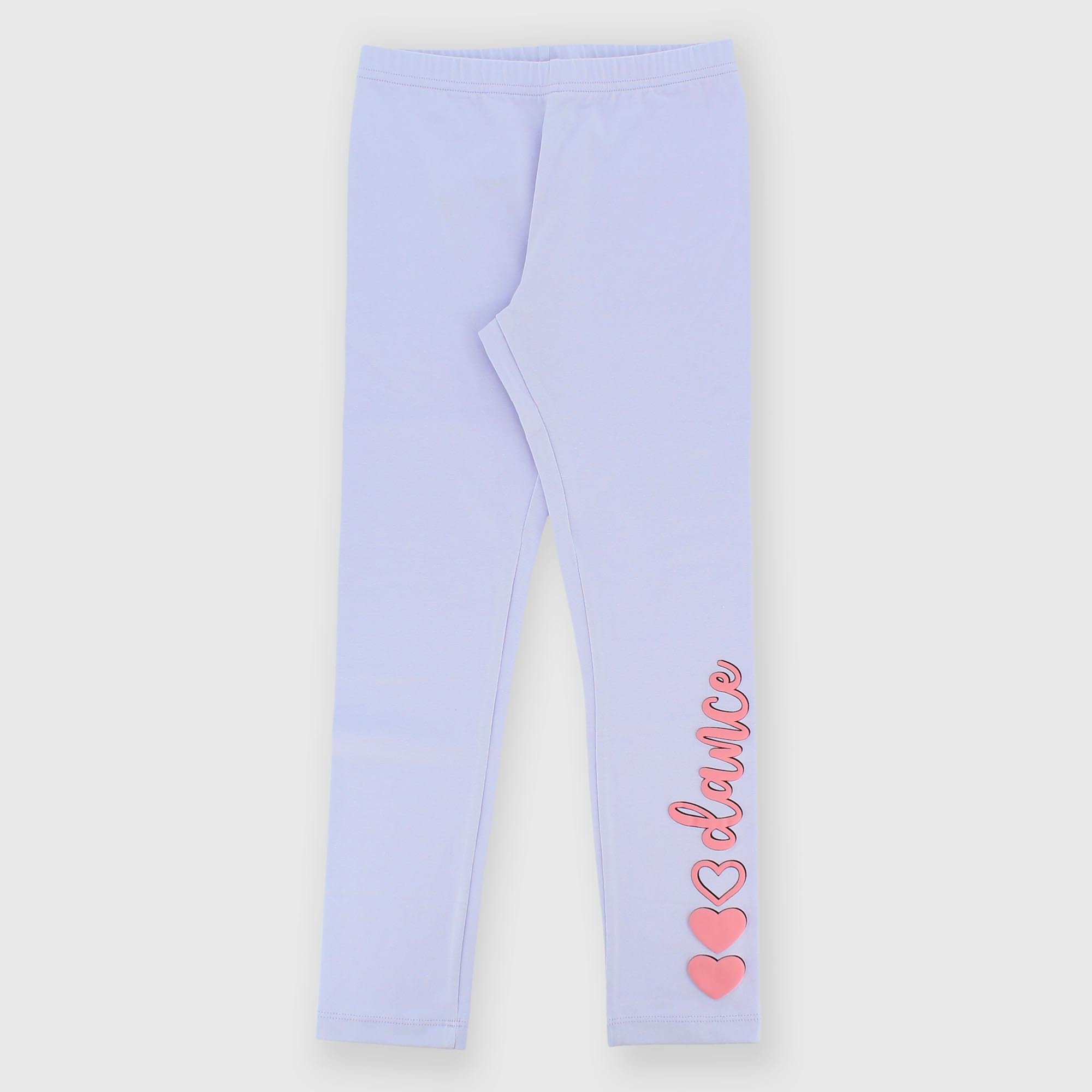 Jersey leggings for girls, violet