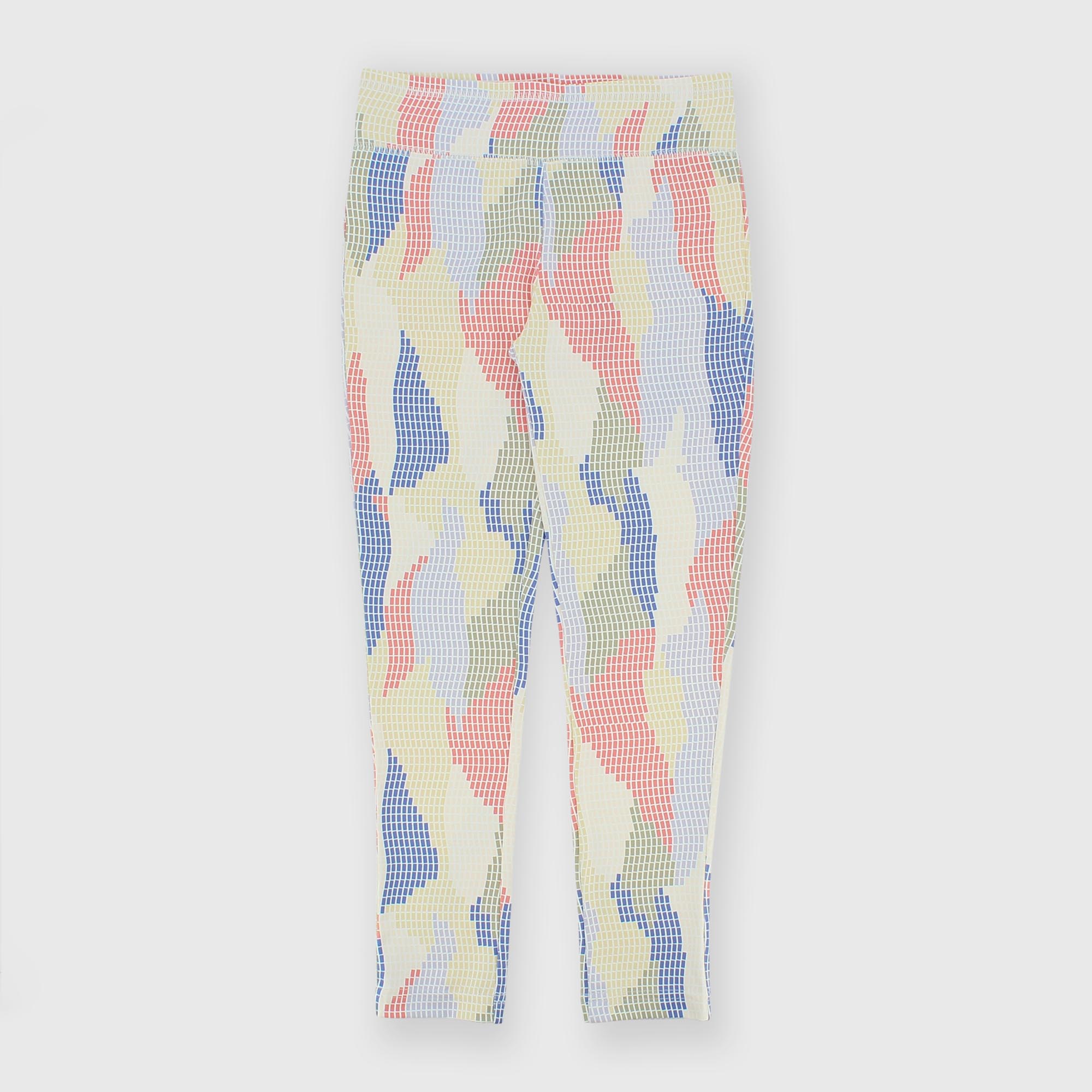 Girl's leggings in technical fabric, multicolor