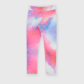 Girl's leggings in technical fabric, white Girl's leggings in technical fabric, white