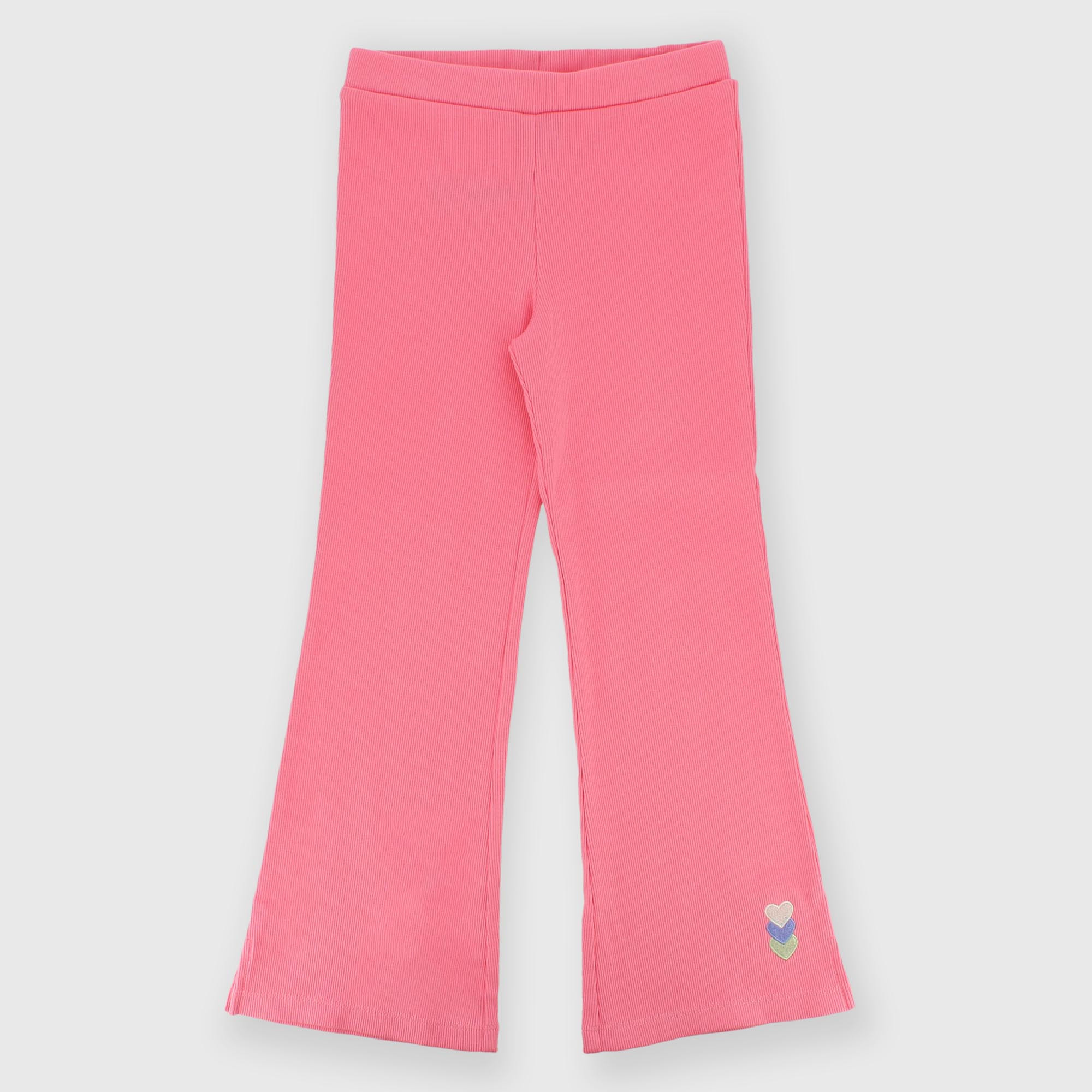 Girl's ribbed leggings, pink