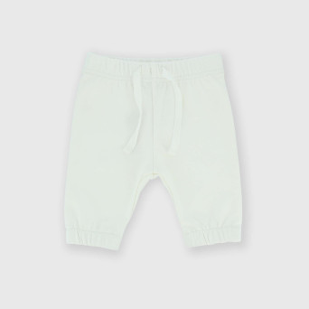 Newborn fleece trousers, white Newborn fleece trousers, white