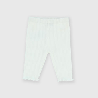 Leggings côtelé  pour nouveau-née,  blanc Leggings côtelé  pour nouveau-née,  blanc