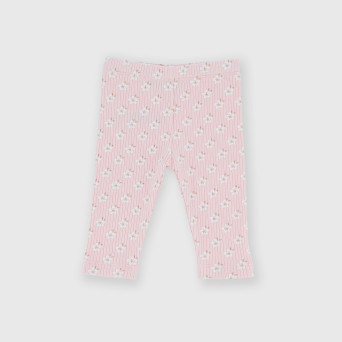 Leggings côtelé  pour nouveau-née,  rose Leggings côtelé  pour nouveau-née,  rose