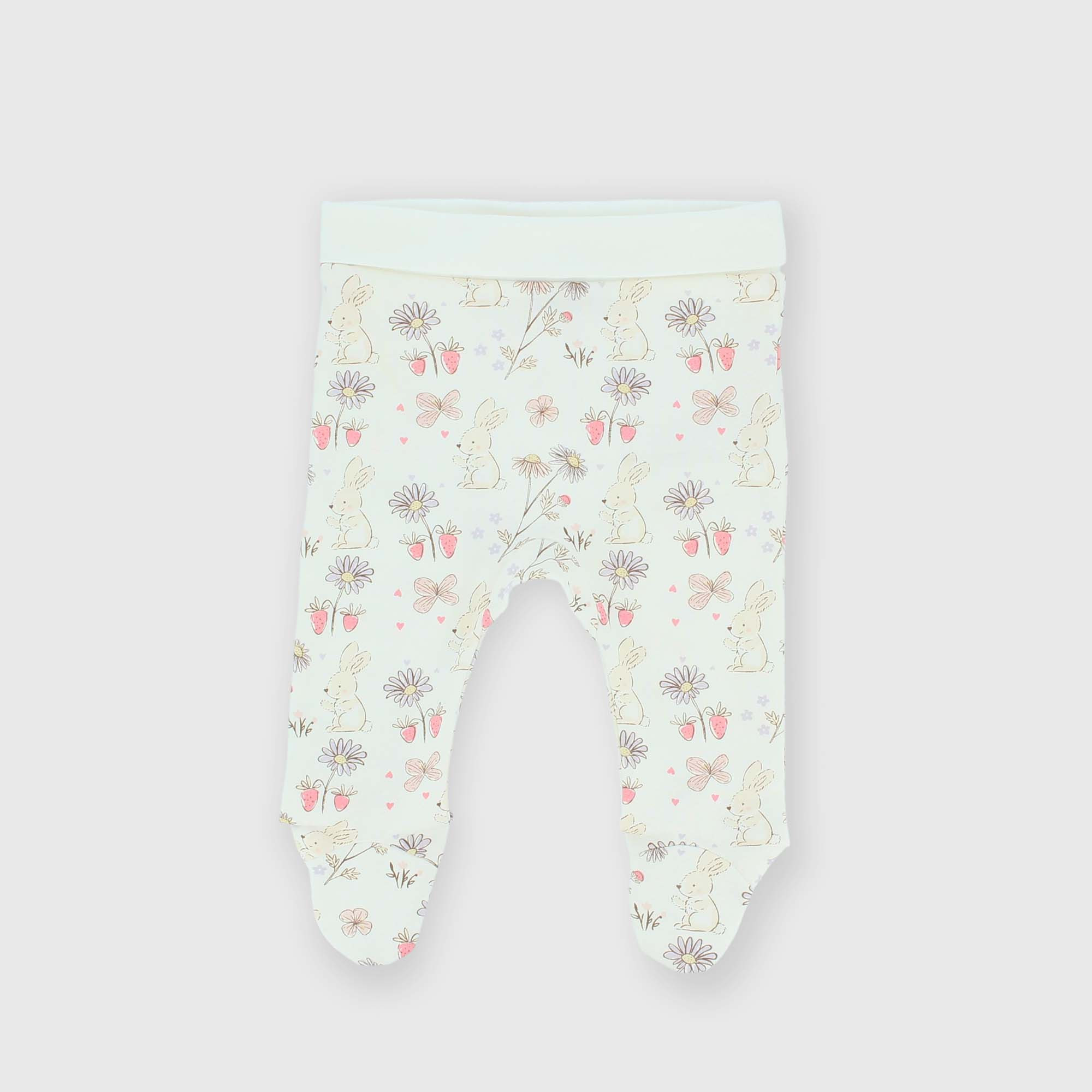 Guêtre en Interlock  nouveau-née, blanc