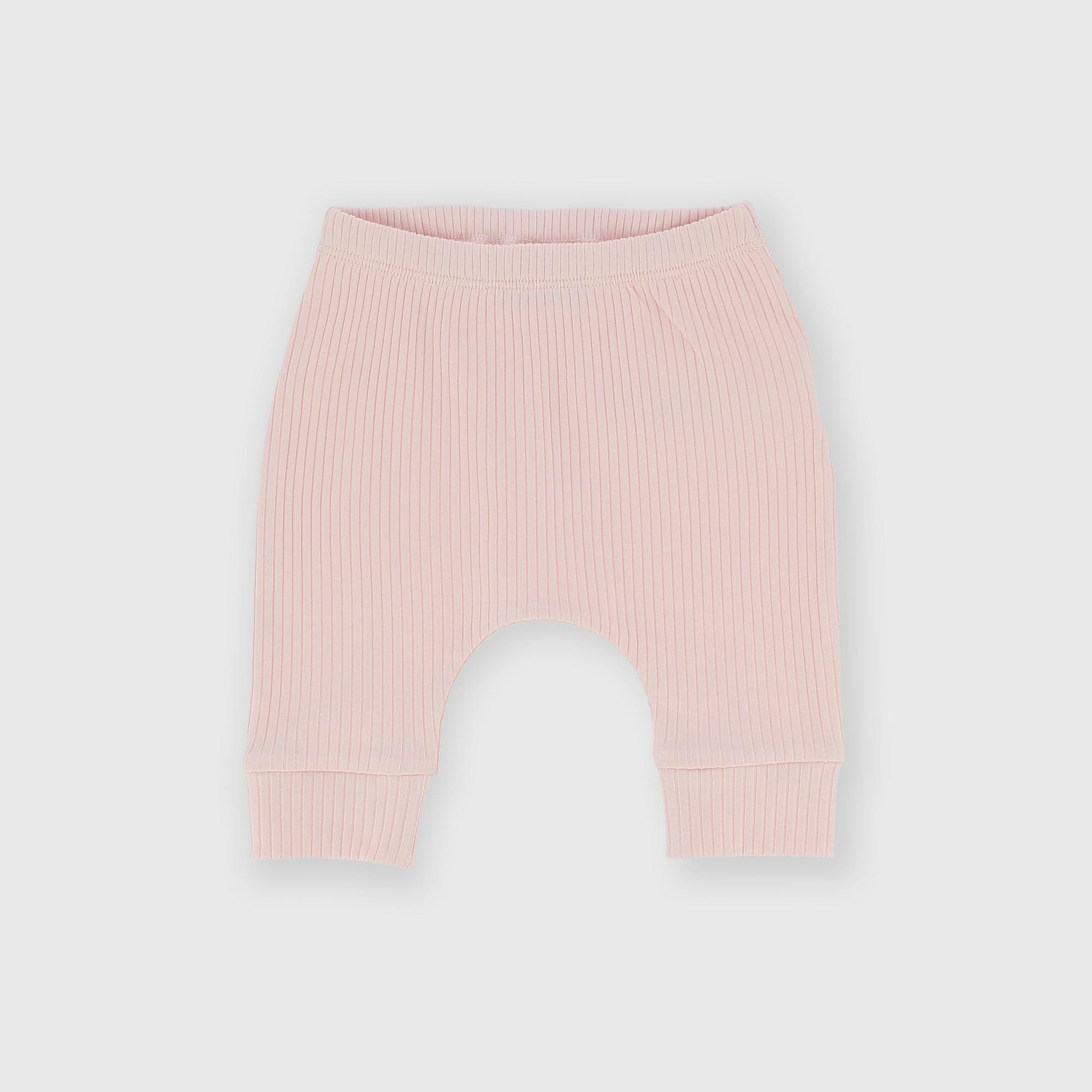 Pantalon côtelé  nouveau-née, rose