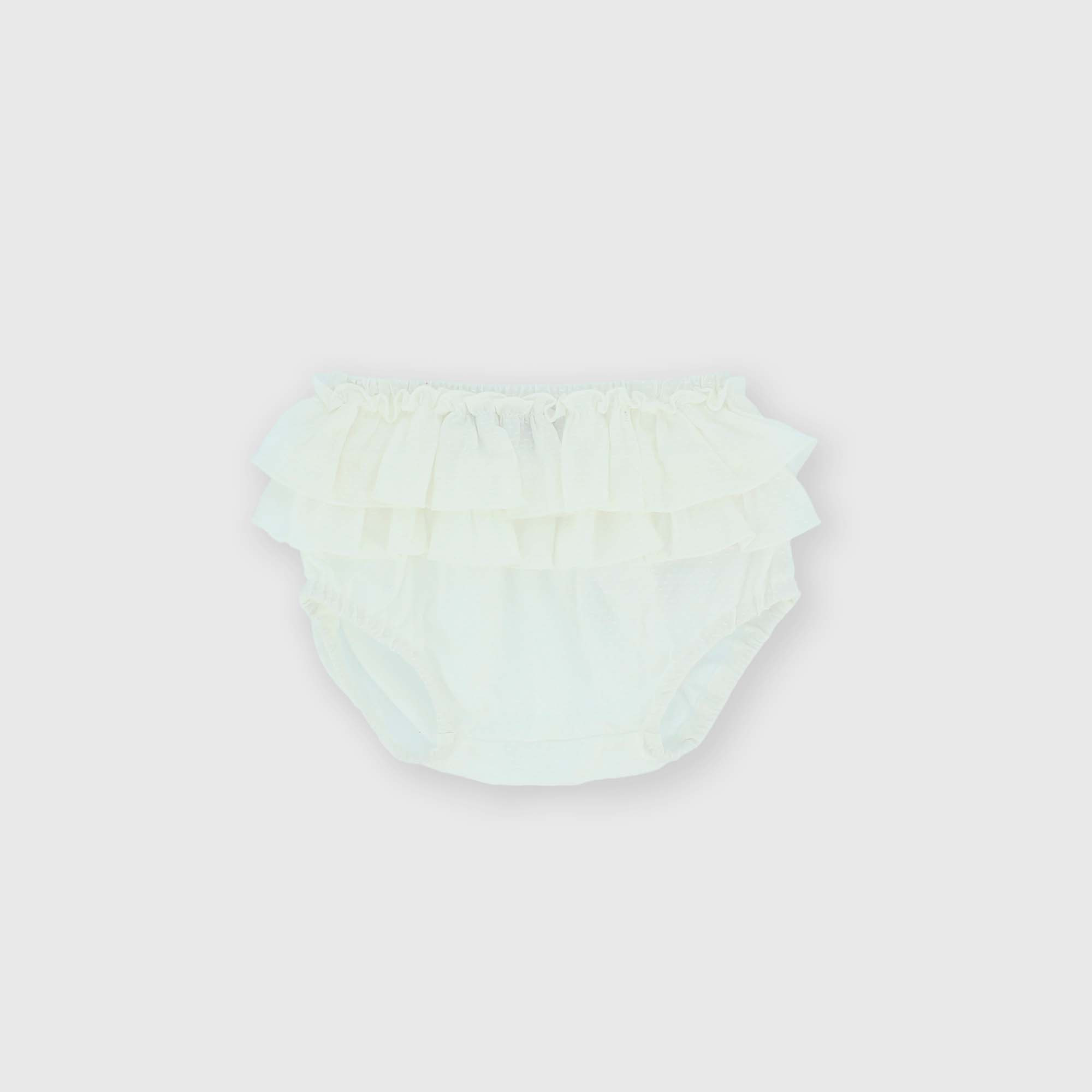 Slip en coton-viscose  nouveau-née, blanc