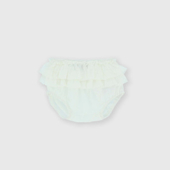Slip en coton-viscose  nouveau-née, blanc Slip en coton-viscose  nouveau-née, blanc