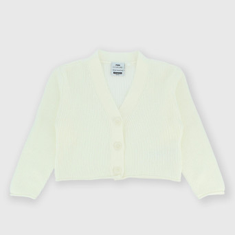 Girl's coton Cardigan, white Girl's coton Cardigan, white