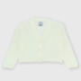 Cardigan in cotone da bambina, bianco Cardigan in cotone da bambina, bianco