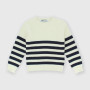 Pull en coton  garçon, blanc Pull en coton  garçon, blanc