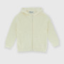 Cardigan in cotone con cappuccio da bambino, bianco Cardigan in cotone con cappuccio da bambino, bianco
