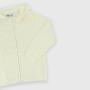Cardigan in cotone con cappuccio da bambino, bianco Cardigan in cotone con cappuccio da bambino, bianco