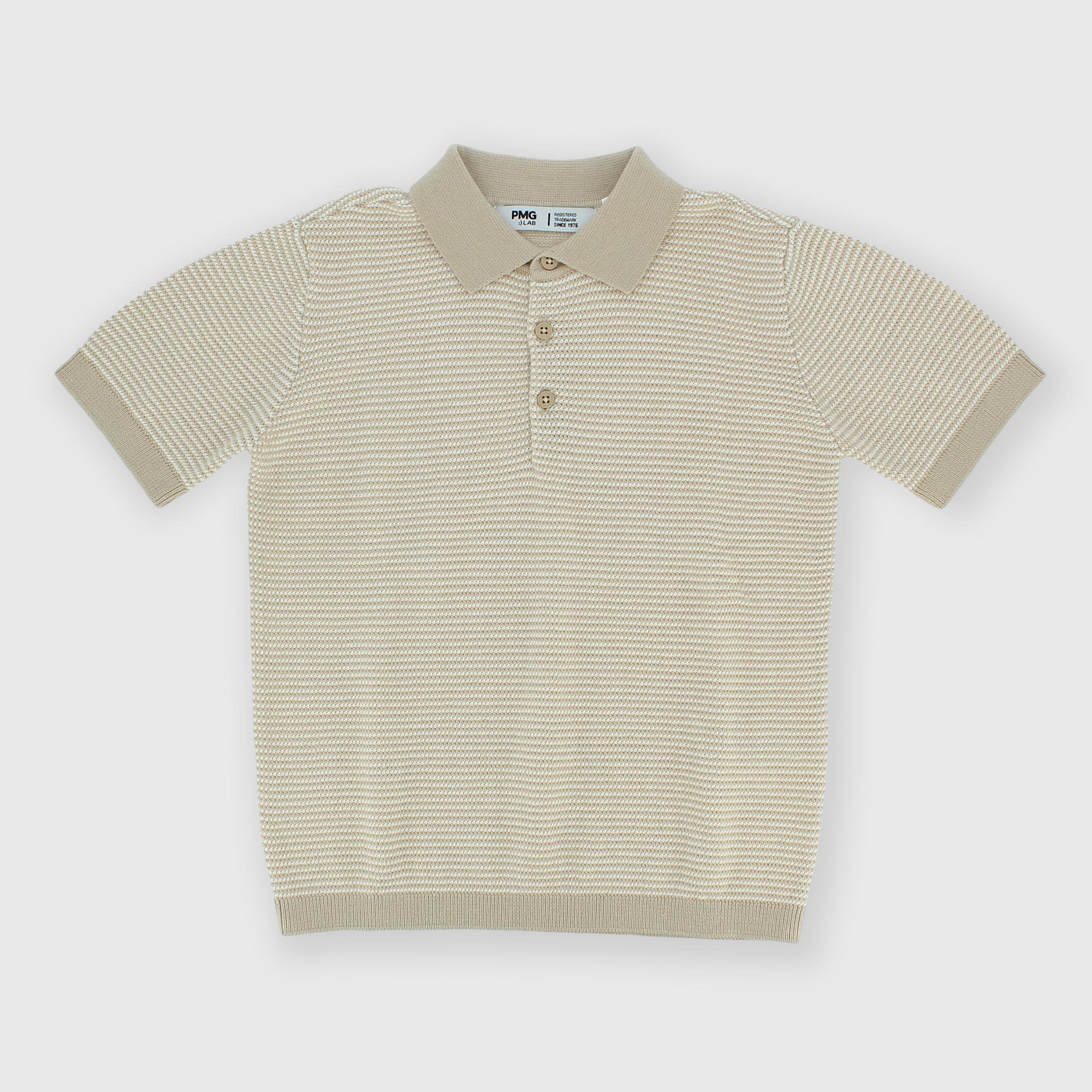 Boy's short sleeves coton polo, white