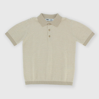 Boy's short sleeves coton polo, white Boy's short sleeves coton polo, white