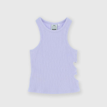Girl's ribbed singlet, violet. Girl's ribbed singlet, violet.