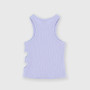Camiseta de tirantes canalé para niña, morado Camiseta de tirantes canalé para niña, morado