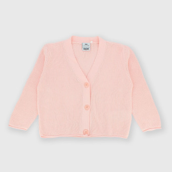 Rebeca de algodón para niña, rosa Rebeca de algodón para niña, rosa