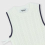 Gilet in cotone da bambina, bianco Gilet in cotone da bambina, bianco