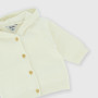 Cardigan en coton avec capuchon  nouveau-né, blanc Cardigan en coton avec capuchon  nouveau-né, blanc