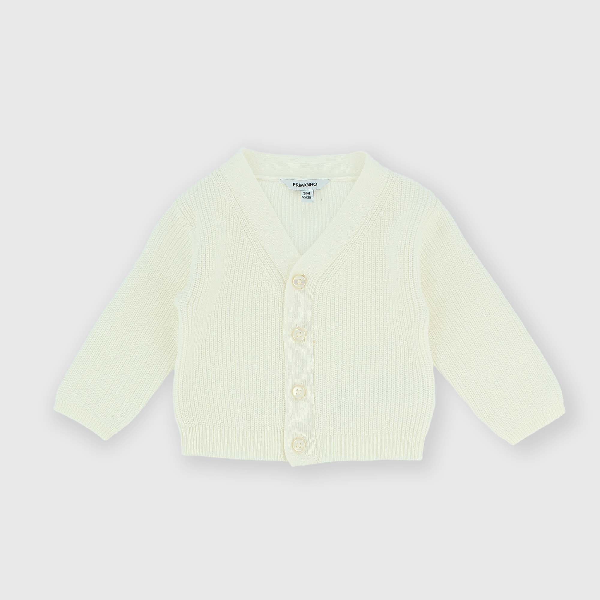 Newborn coton Cardigan, white