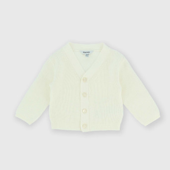 Newborn coton Cardigan, white Newborn coton Cardigan, white
