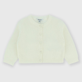 Newborn coton Cardigan, white Newborn coton Cardigan, white