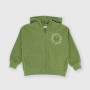 Boy's open hooded sweatshirt, green Boy's open hooded sweatshirt, green