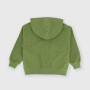 Boy's open hooded sweatshirt, green Boy's open hooded sweatshirt, green