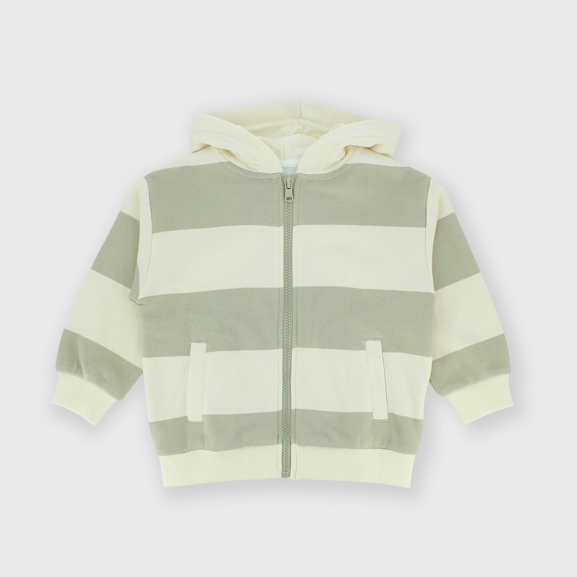 Sudadera abierta con capucha para niño, marrón